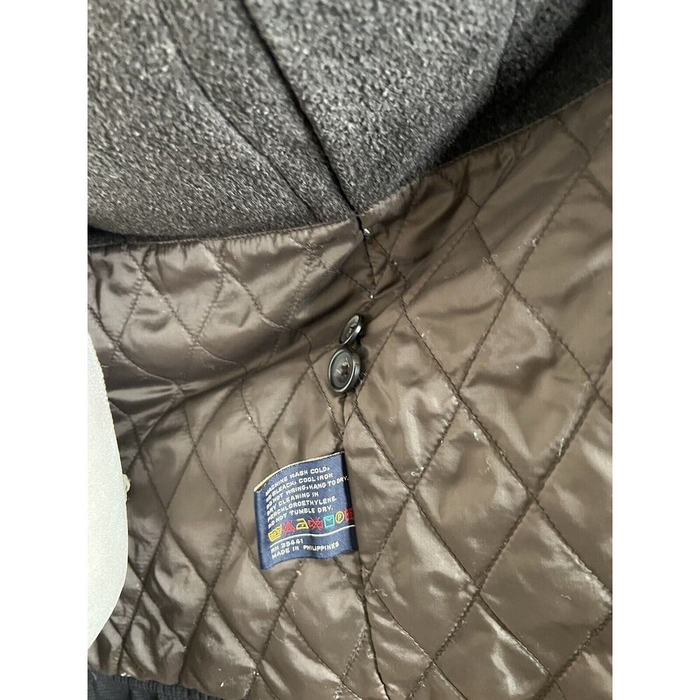 Dockers Men Black Quilted jacket Lined Pockets Collar Zipper sz L - Picture 10 of 12
